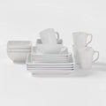 Square Rim Porcelain 16pc Dinnerware Set - Threshold