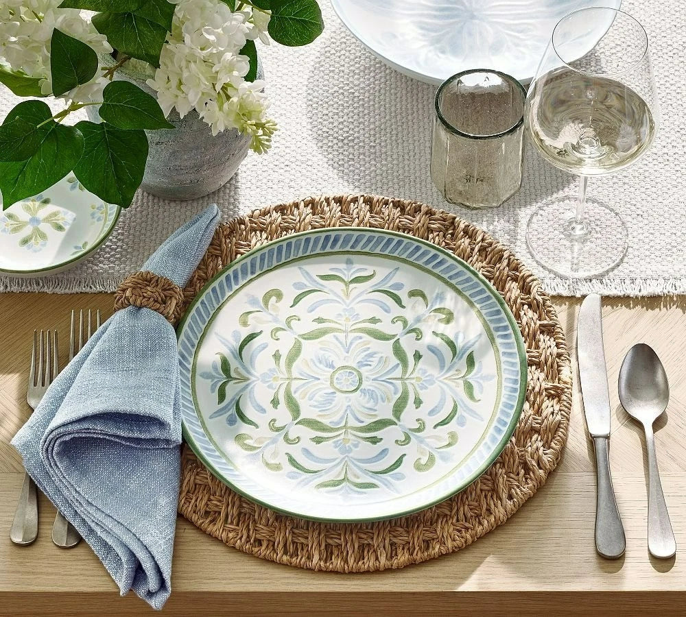 Barn - Chambray Tile Multi Stoneware Dinnerware Set - On Sale