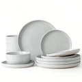 12pc Dinnerware Set Plates and Bowls Set for 4 Kitchen Dishes