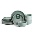 Earth & Clay Amber 12-Piece Dinnerware Set Stoneware, Dishwasher and Microwave